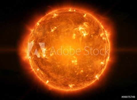 Picture of Powerful Sun in space
